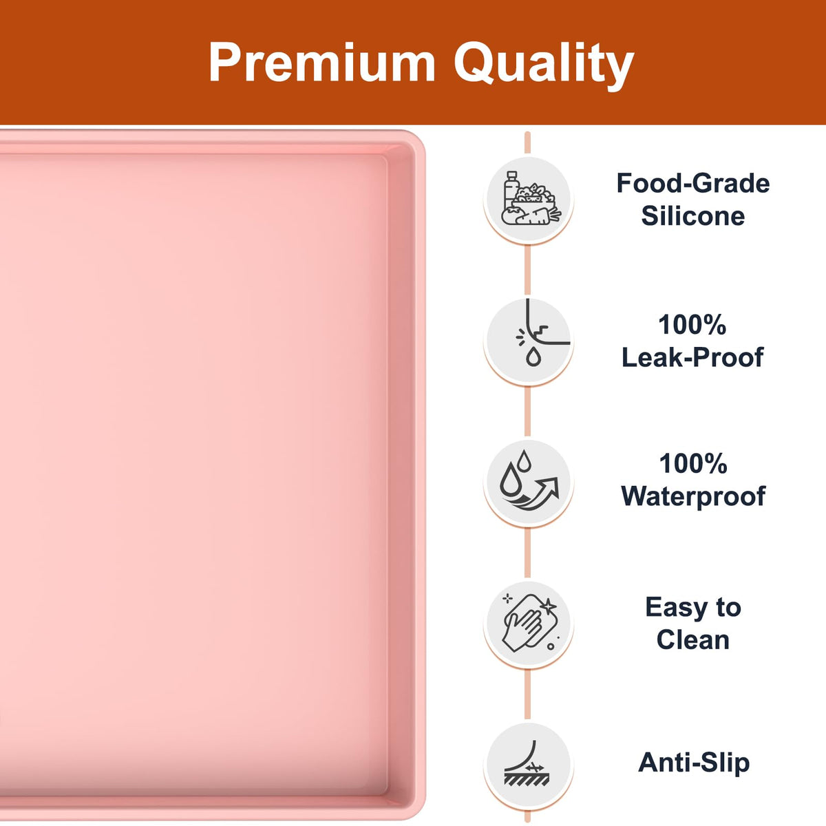 Ukeetap pet feeding mat with bowls on a stable non-slip surface