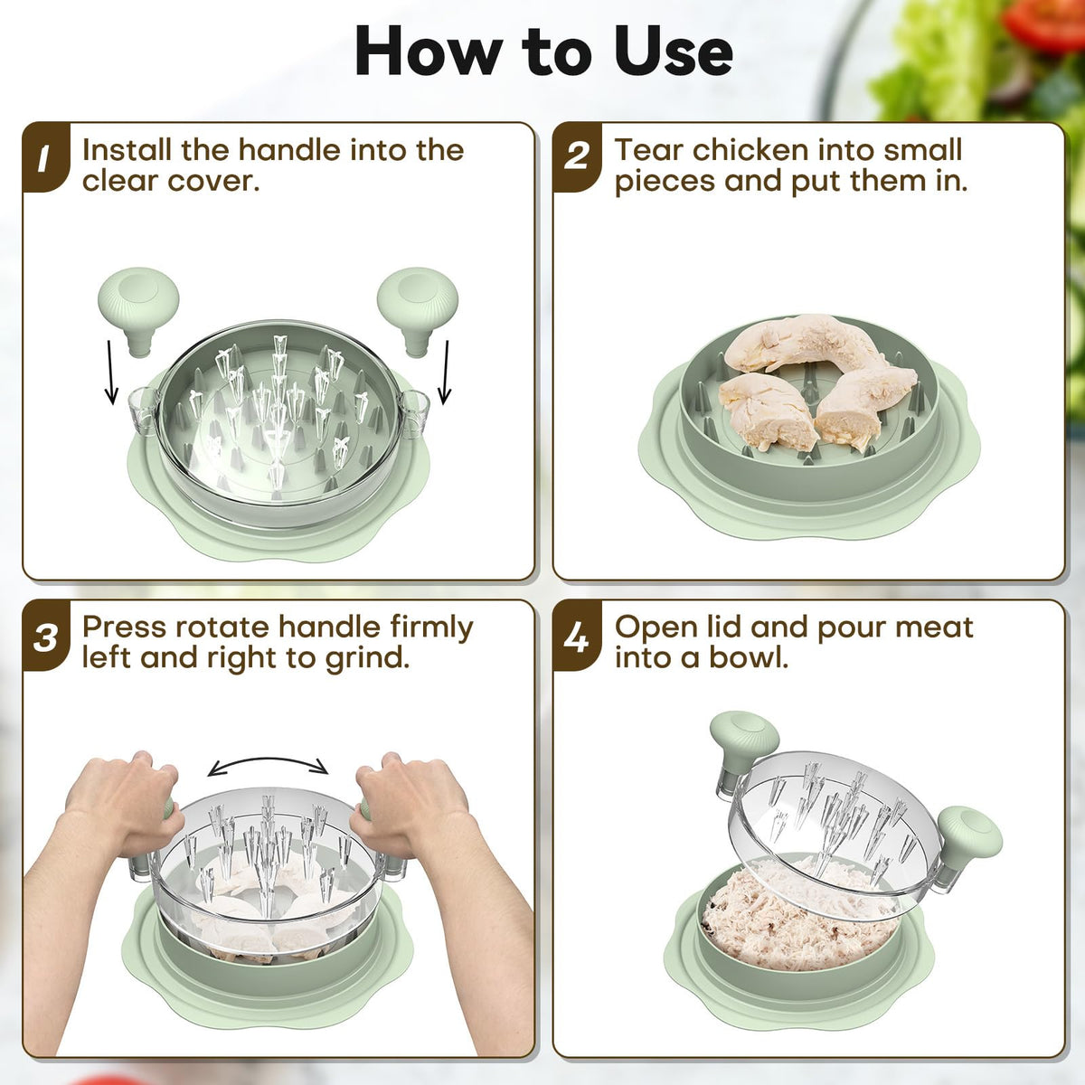 Ukeetap pro chicken shredder durable plastic construction