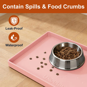 Ukeetap raised-edge design keeps liquids contained on floors and carpets
