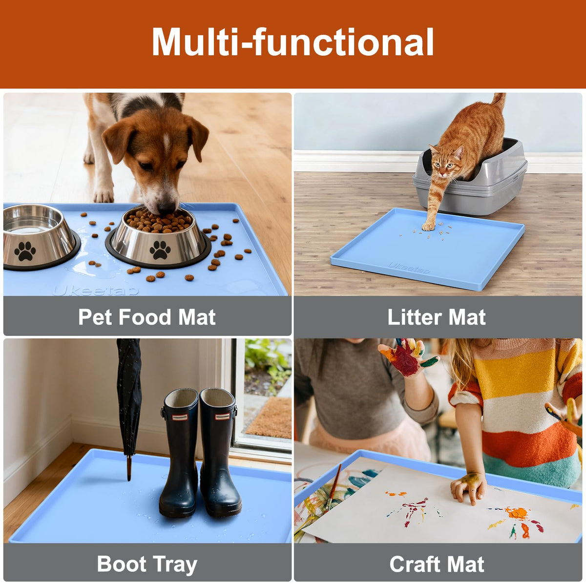 Ukeetap multi-purpose blue mat suited for various uses