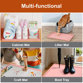 Ukeetap pink floor-protection mat adds color while guarding floors