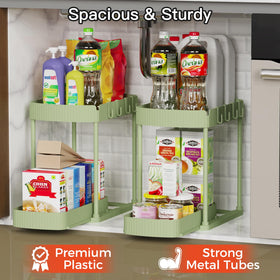 Ukeetap bathroom and kitchen organizers keep toiletries tidy