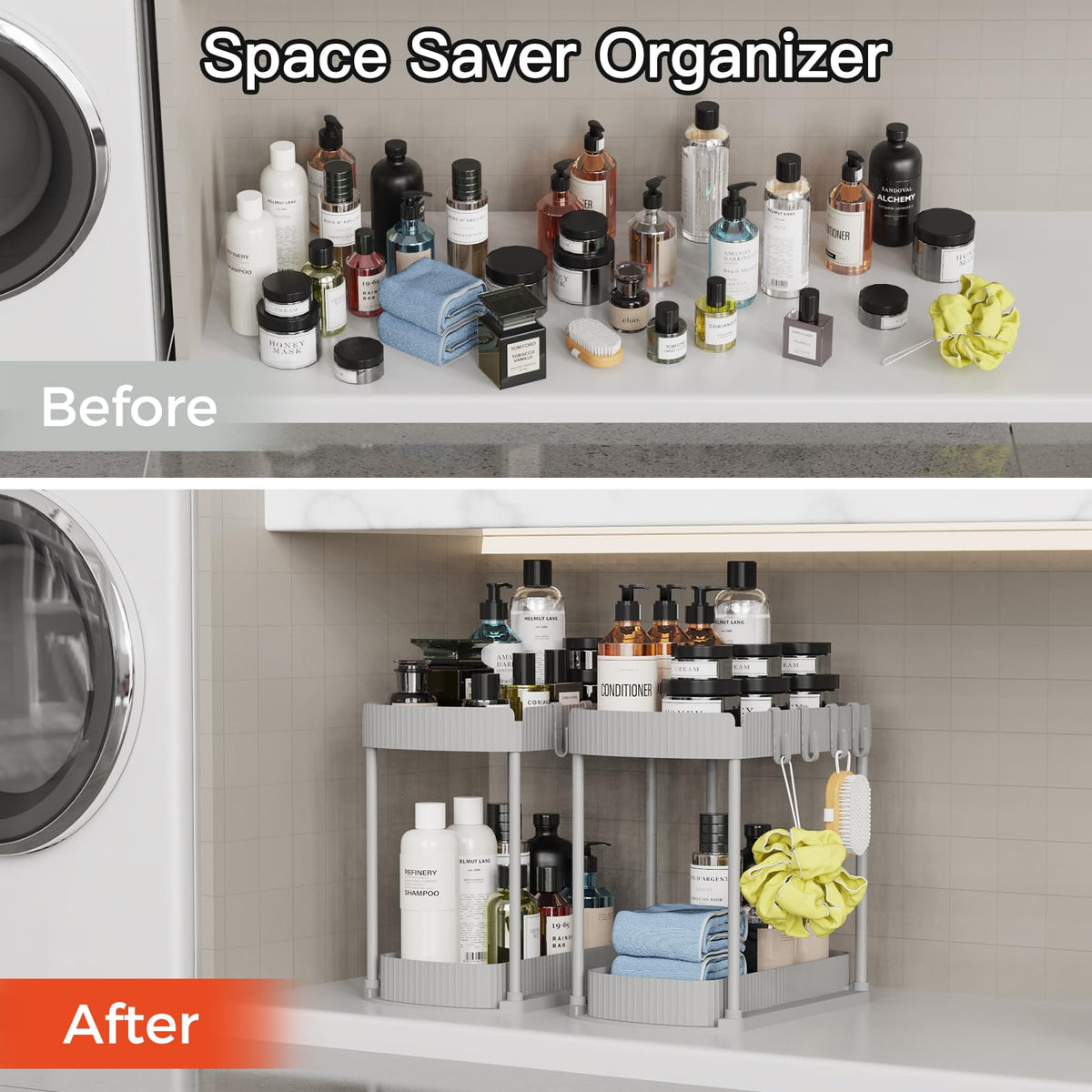 Ukeetap two-pack storage set offers versatile organization for different rooms.