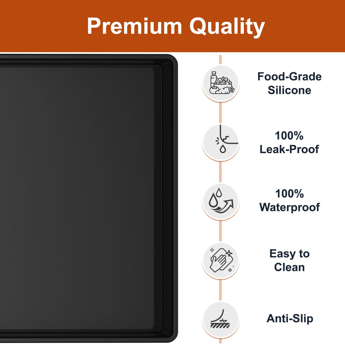 Ukeetap under-sink mat 34x22 protects floors from leaks and mess