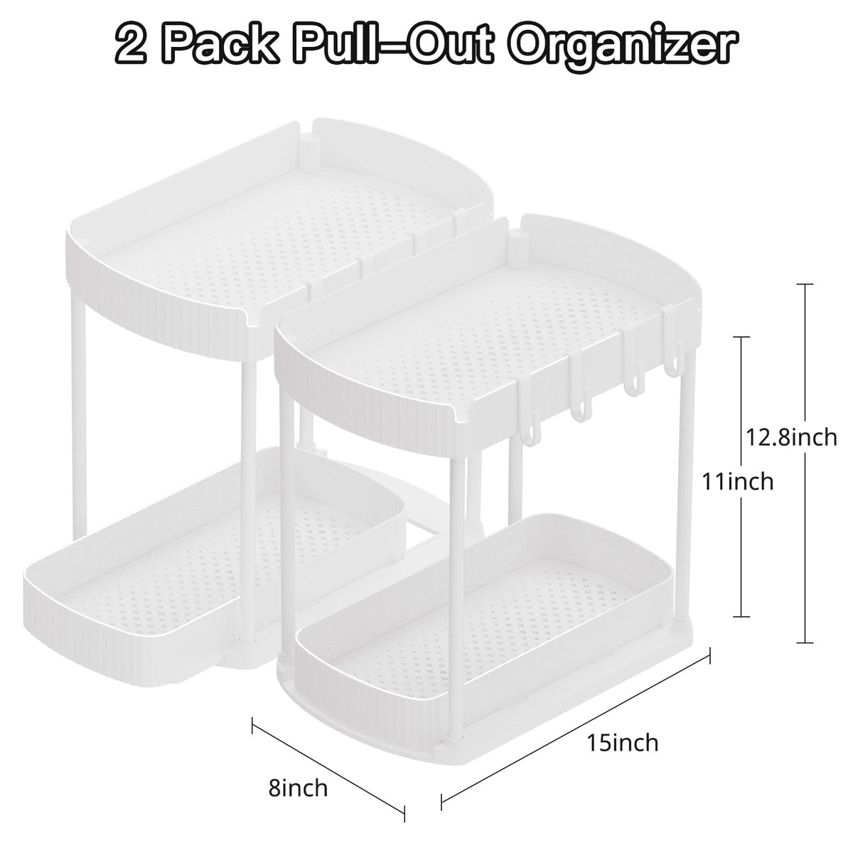 Ukeetap under-sink organizer bottom drawer keeps items within reach.