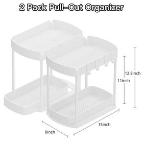Ukeetap under-sink organizer bottom drawer keeps items within reach.