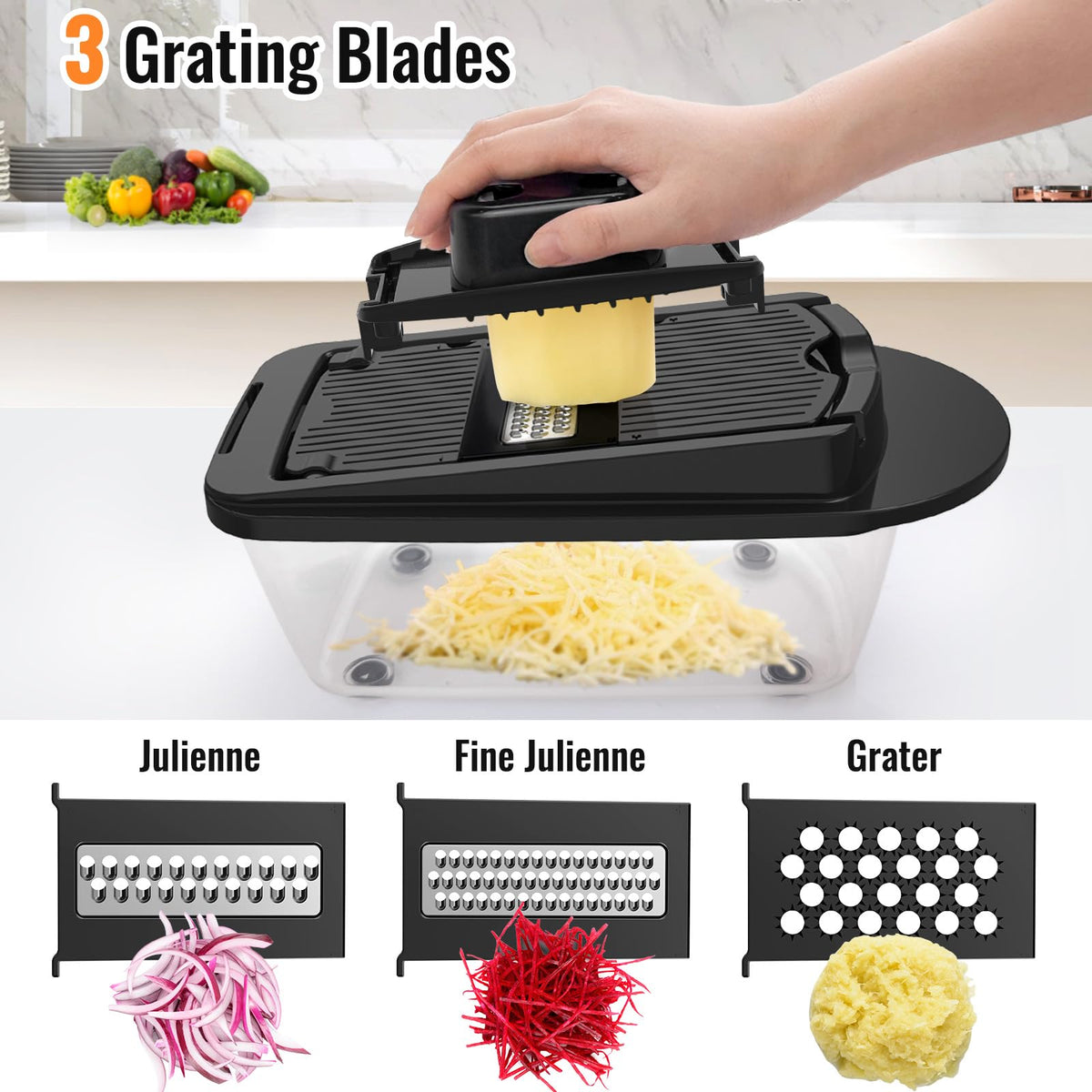 Ukeetap spiralizer attachment for noodle-like veggie ribbons