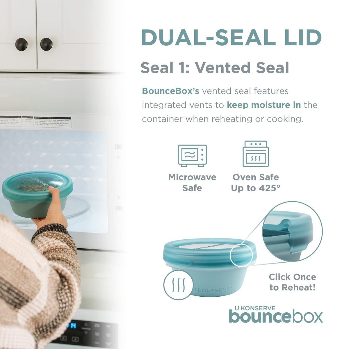 U Konserve microwave and oven-safe silicone container in Night Sea