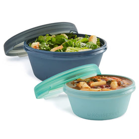 U Konserve Platinum silicone nested duo 20oz container in Night Sea color