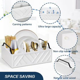 Ukonvi easy-clean wooden caddy resists mess and wipes clean