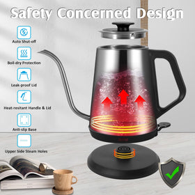 Ulcreigo kettle ergonomic handle for comfortable pouring