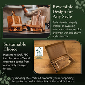 ULLAHOLM wood stand packaged in gift box with recipe card.