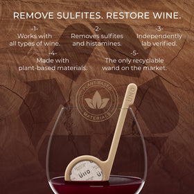 Üllo Uno wand is BPA-free and recyclable for eco-friendly wine rituals.