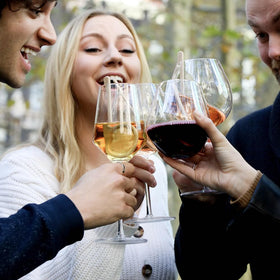 Üllo Uno single-use wand designed for portable wine purification.
