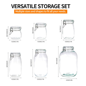 Ulodimi 17oz jars ideal for cereals, beans, and pasta storage.