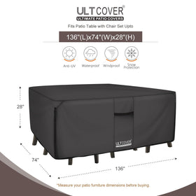 ULTCOVER rectangular cover side vents reduce condensation and wind