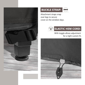 ULTCOVER waterproof backing shields against rain and dew