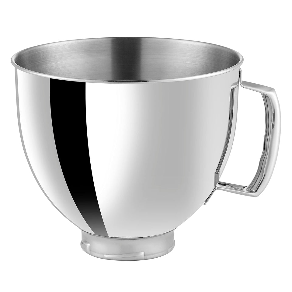 ULTICOR 5qt stainless steel mixer bowl attachment for KitchenAid with secure fit.