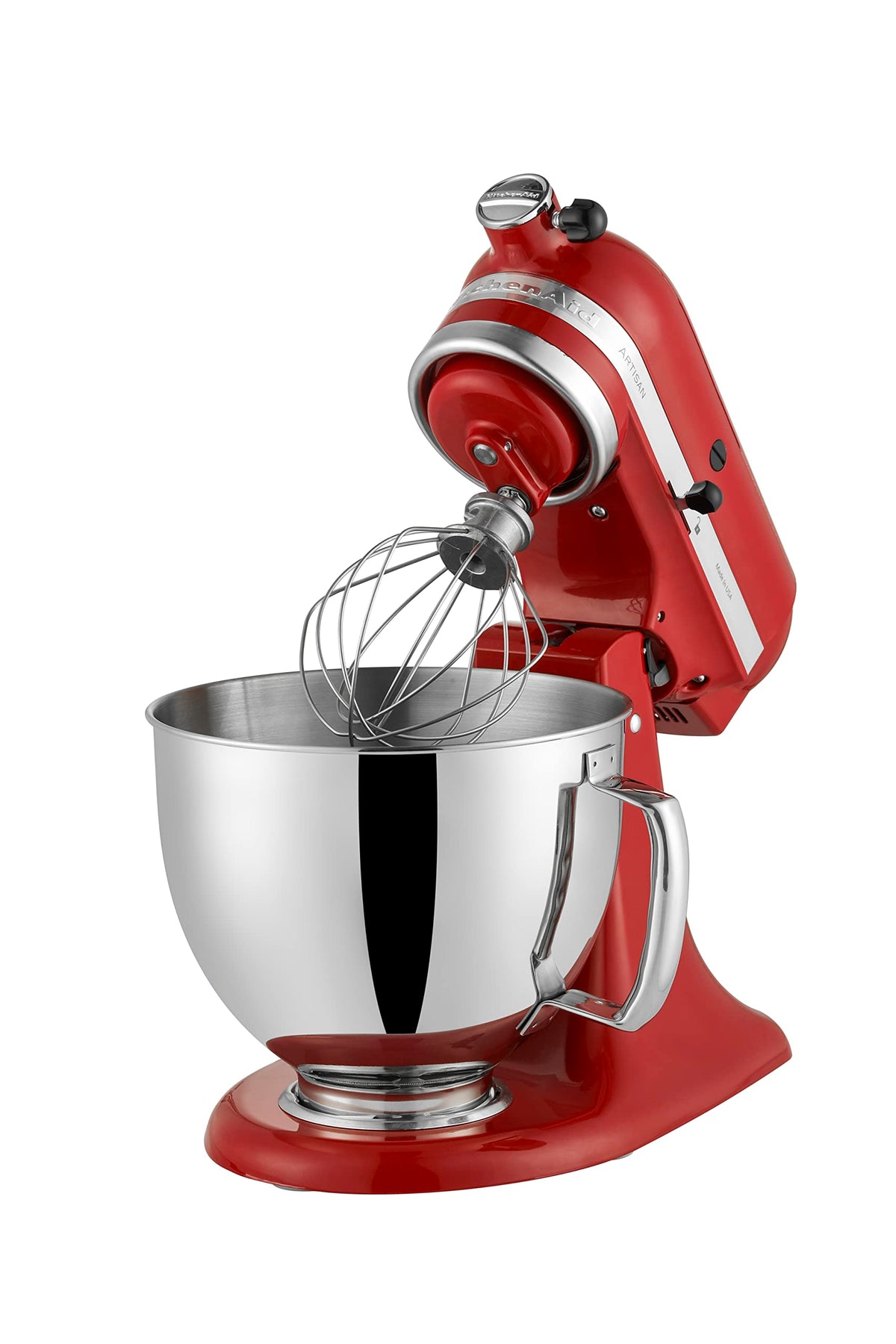 Ulticor polished stainless steel bowl with durable handle for easy dough mixing.