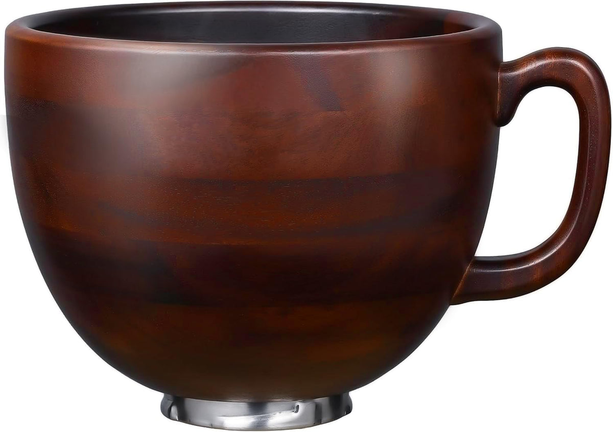ULTICOR premium walnut bowl with handle for easy lifting and pouring.