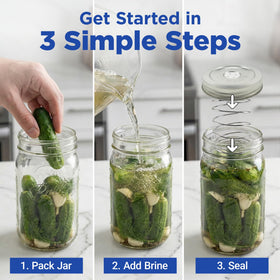 Ultimate Fermentation Kit wide-mouth jar fit ensures compatibility and simple setup.