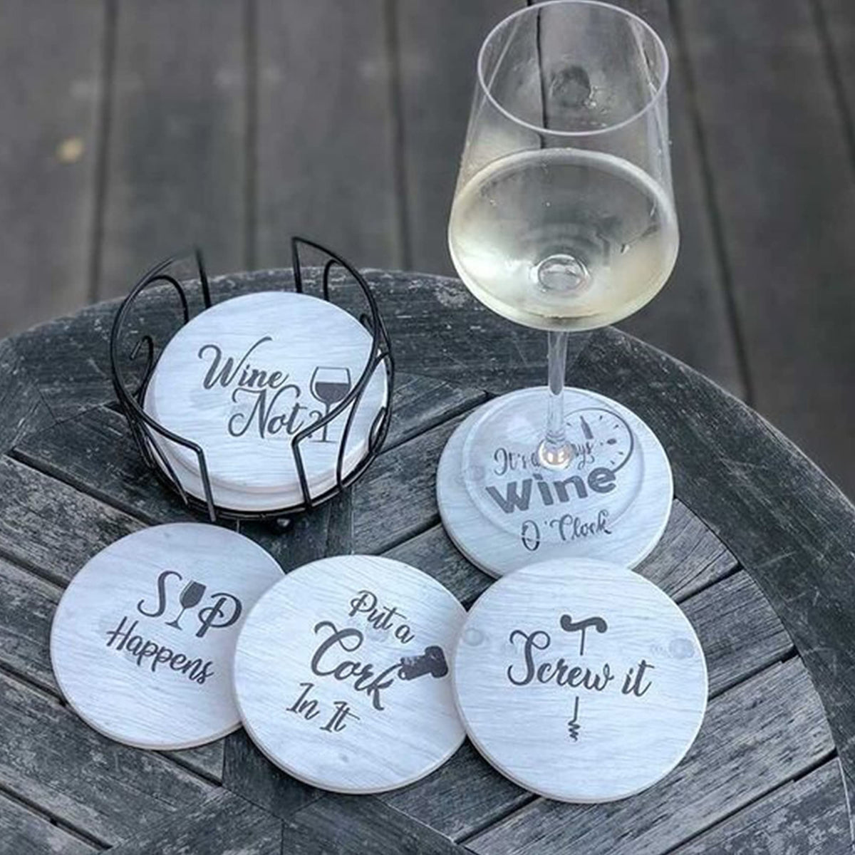 Ultimate Hostess coasters cork-backed surface prevents slips on tabletops