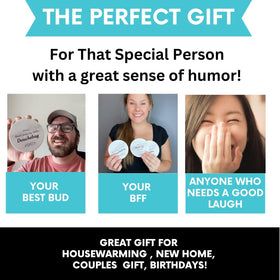 Ultimate Hostess funny coasters holder keeps coasters organized and stylish.