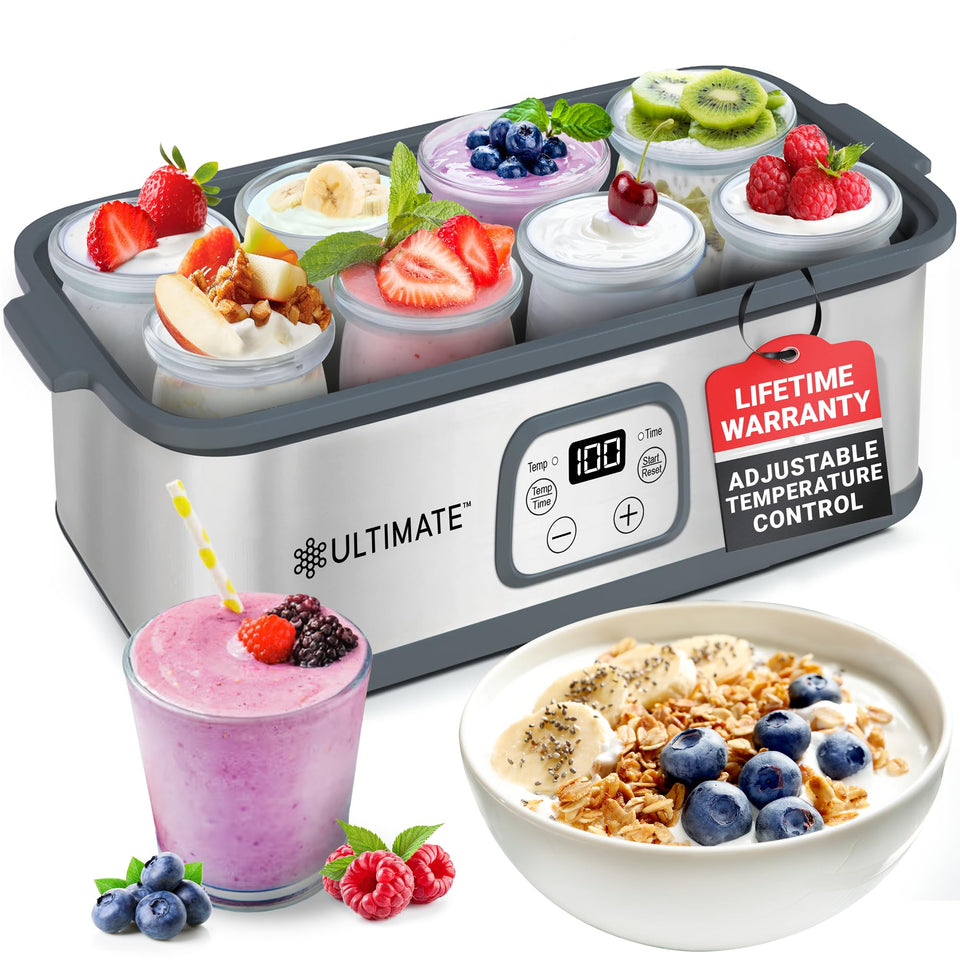 Ultimate Probiotic Yogurt Maker start batch visual for fresh home culture.