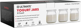 Ultimate Yogurt Jars 6oz stackable glass with lids for compact storage