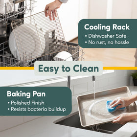 Ultra Cuisine 304 stainless steel cooling rack, rust-resistant and durable.