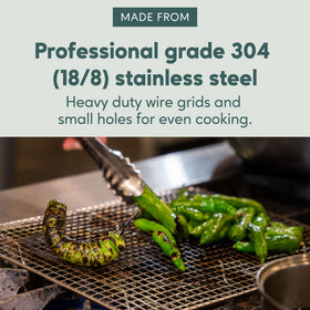 Ultra Cuisine heavy-duty stainless steel grid close-up showing durability