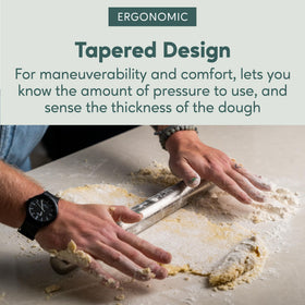 Ultra Cuisine Colorado-designed rolling pin comes with a recipe ebook for inspiration.
