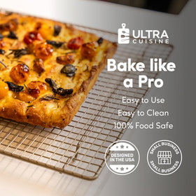 Ultra Cuisine dishwasher-safe rack cleans easily after cooking and cooling.