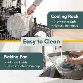 Ultra Cuisine dishwasher-safe rack makes cleanup quick