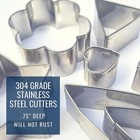 Ultra Cuisine flower, star, and heart cutters collection for cute treats.