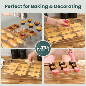 Ultra Cuisine fold-flat design saves cabinet space when not in use.