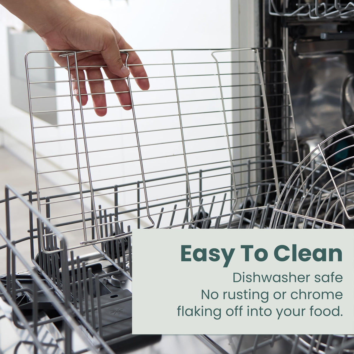 Ultra Cuisine high airflow grid promotes faster cooling and even browning.