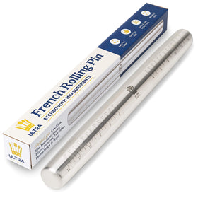 Ultra Cuisine metal rolling pin for smooth, even dough and easy cleanup.