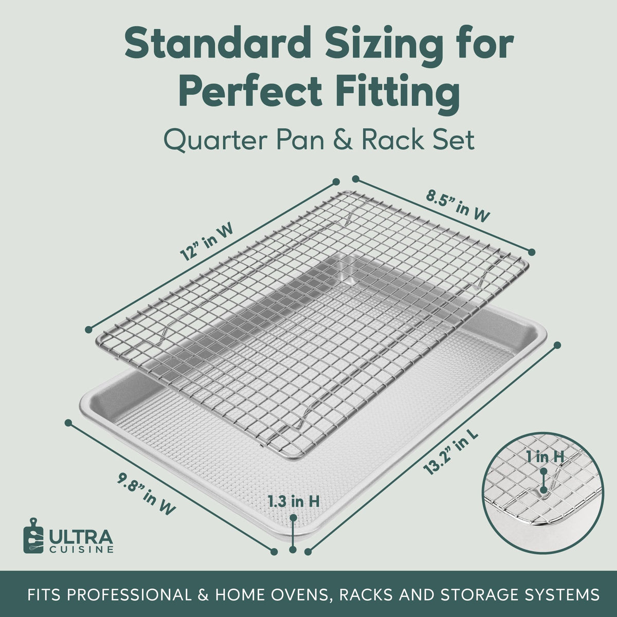 Ultra Cuisine aluminum baking sheet delivers durable, warp-resistant performance