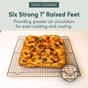 Ultra Cuisine professional-grade rack offers sturdy construction for serious home chefs.
