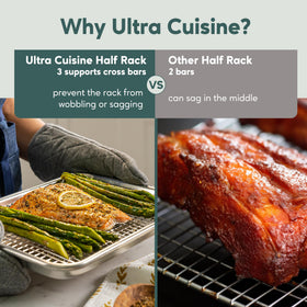 Ultra Cuisine rack featuring smooth edges to prevent snagging