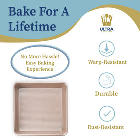 Easy-clean design allows simple hand washing after baking.
