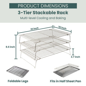 Ultra Cuisine stainless steel rack for durable, rust-free kitchen use.