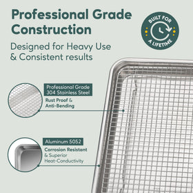 Ultra Cuisine stainless steel rack resists rust and chrome flaking