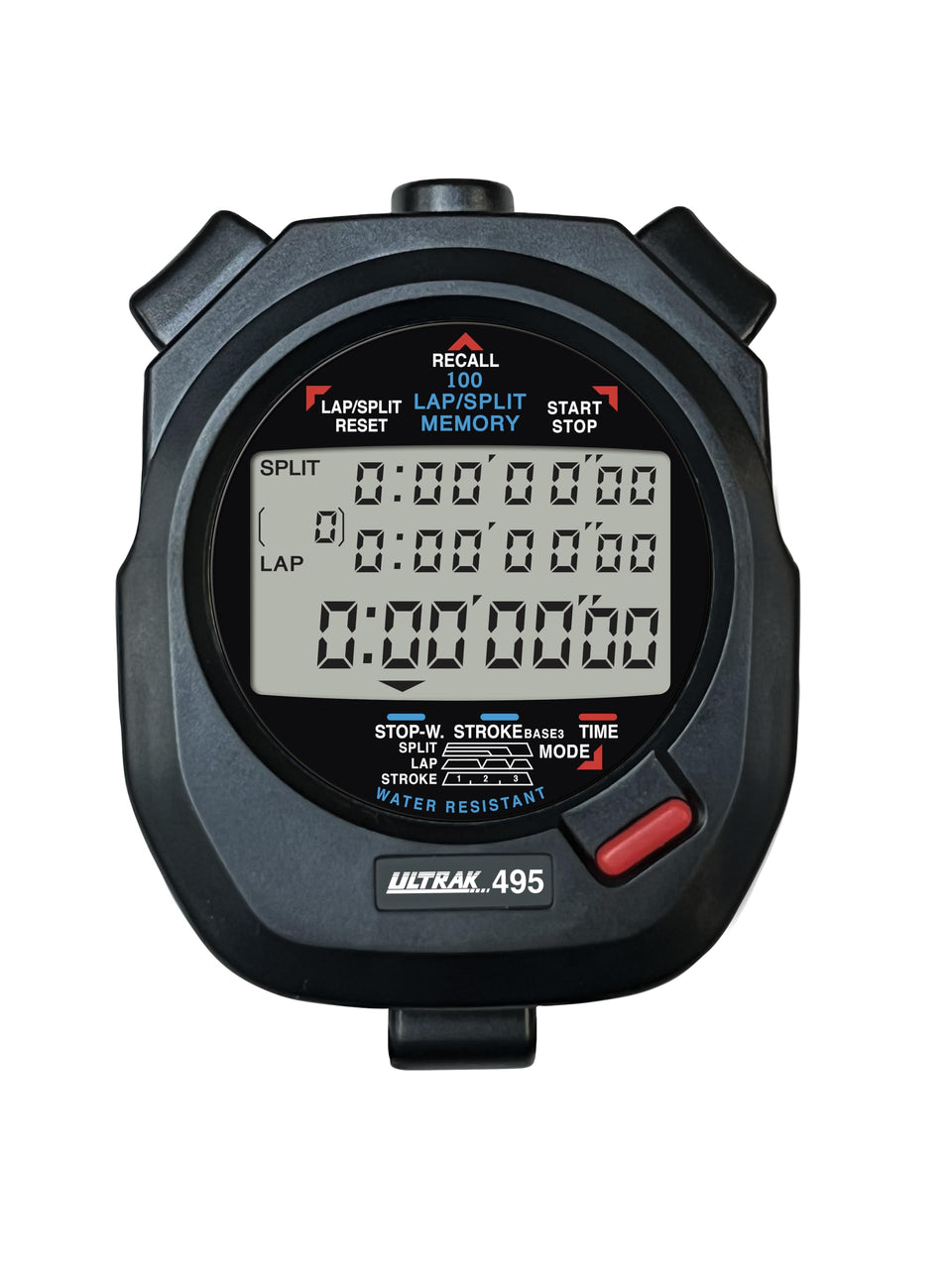 Ultrak 100 Lap timer front display for precise lap timing during workouts