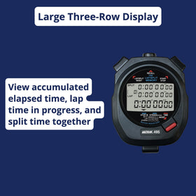 Ultrak timer memory recall display showing 100 laps