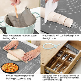 Rolling dough on ULTRAKENO mat primes for cookies or bread.