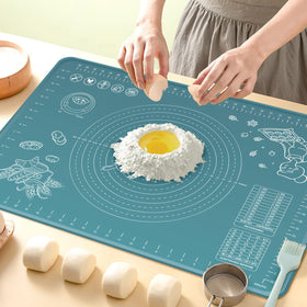 ULTRAKENO silicone pastry mat 32x24 rolling dough smoothly on a clean counter.