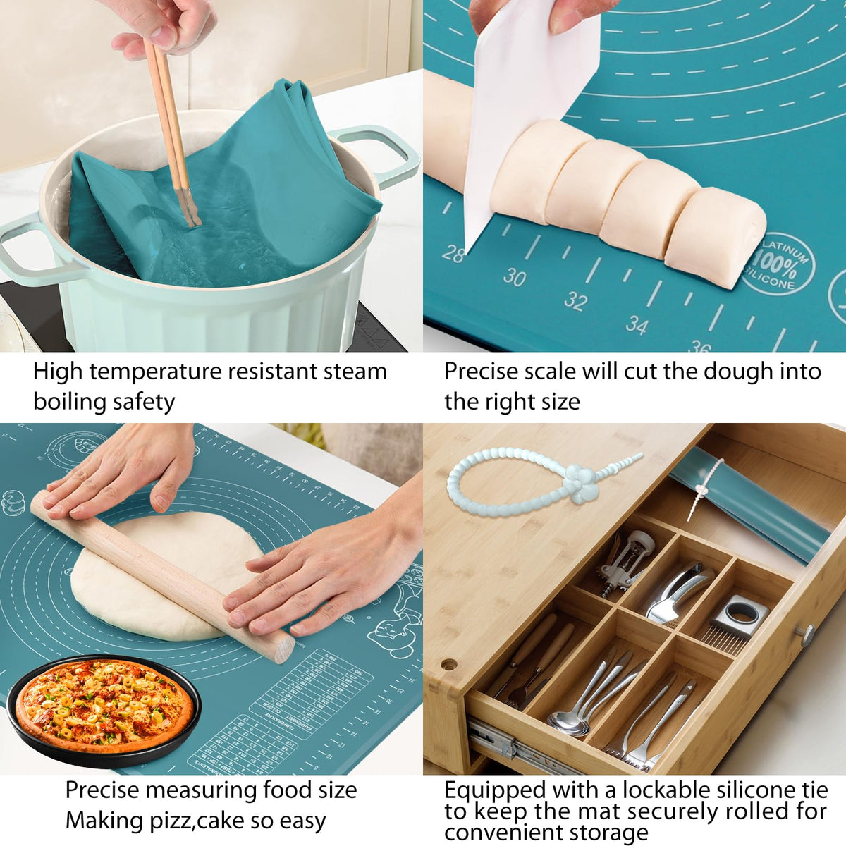 ULTRAKENO anti-slip bottom keeps the mat securely in place during use.