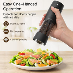 Ceramic-core grinder with six settings for precise texture control from Ultrean.
